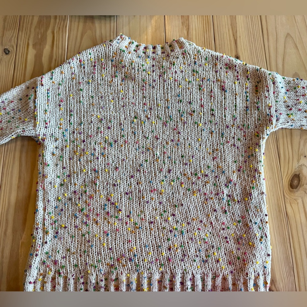 Seven7 Sweater Confetti Multicolor Polka Dot Pullover Women’s Small - Picture 9 of 9